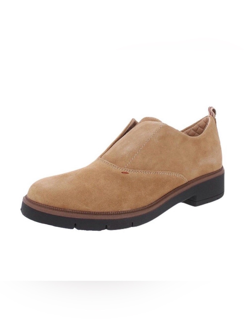 NEW Dr Scholls Womens Size 8.5 Tan Suede Glisten Slip-On Loafers Comfort Shoe